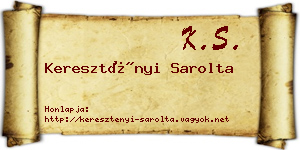 Keresztényi Sarolta névjegykártya