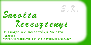 sarolta keresztenyi business card